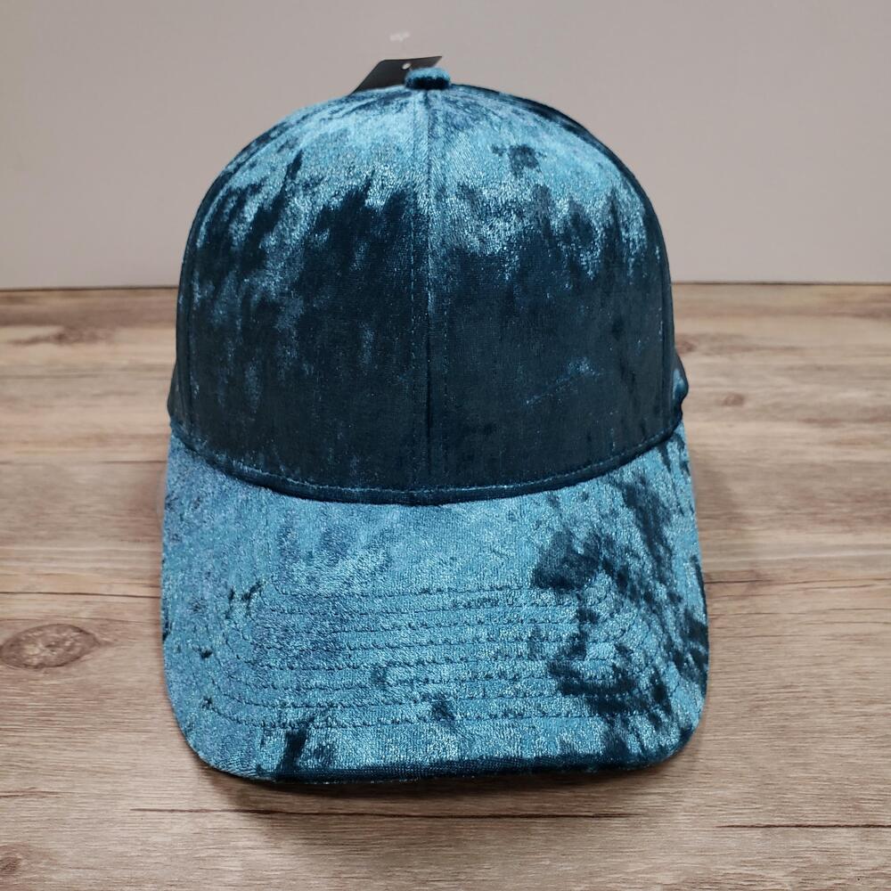 ZOWYA Hat Cap Strap Back Adjustable Blue Velvet Baseball Womens Casual